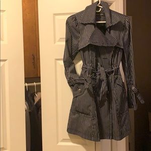 Pin Stripe trench coat